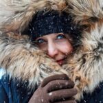 woman winter layering outfit